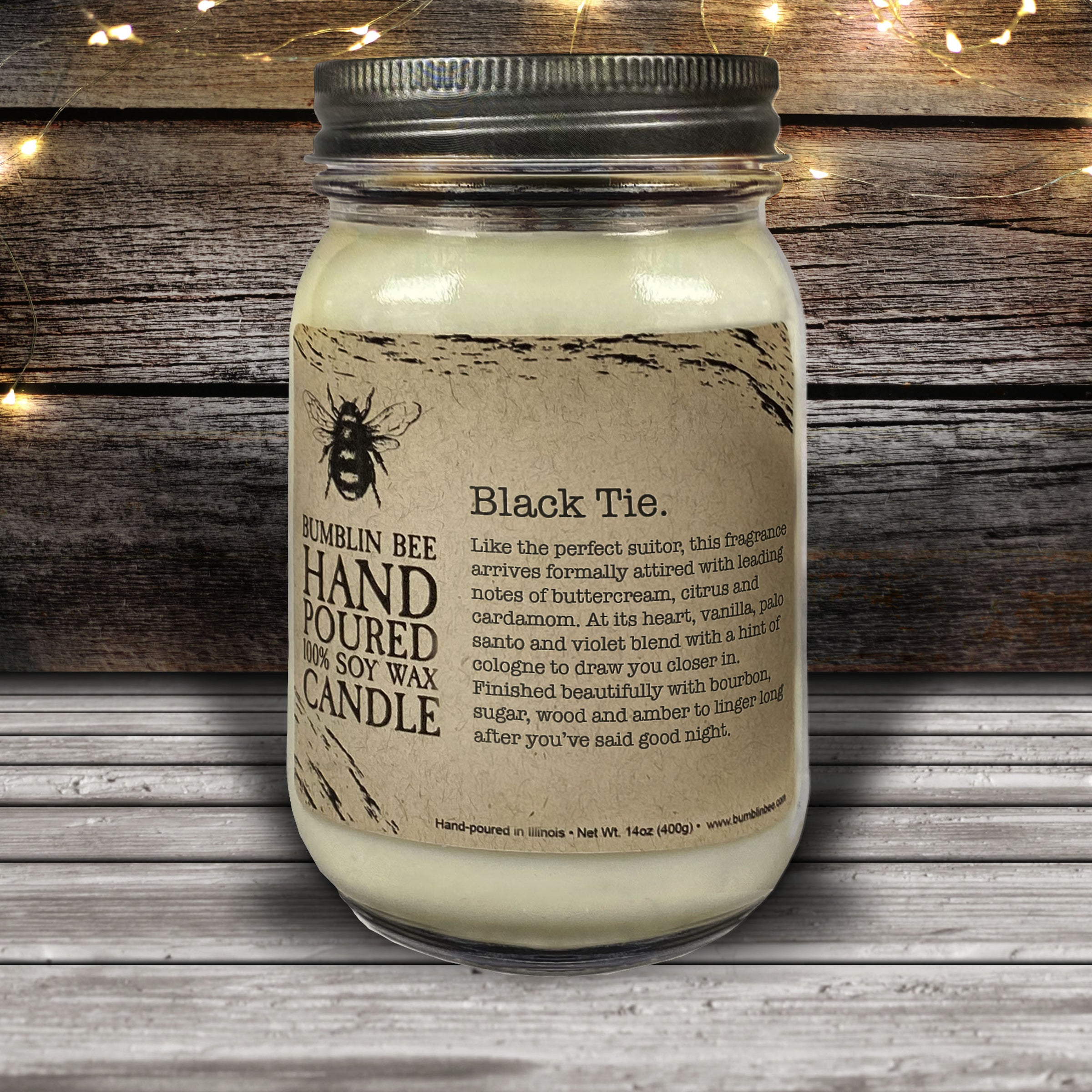 Black Tie Holiday Candle, Black Cardamom